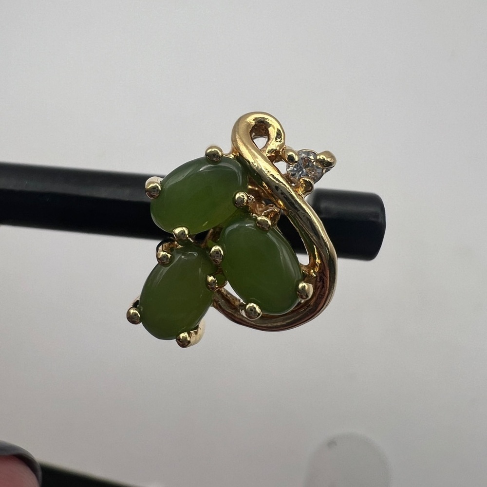 Joseph Cleary JC Green Chalcedony gemstones and CZ diamonds necklace and earring - Picture 14 of 15
